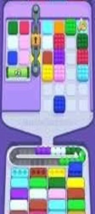 Marble Sort level 295 mid-solve board Marble Sort level 295 mid-solve board