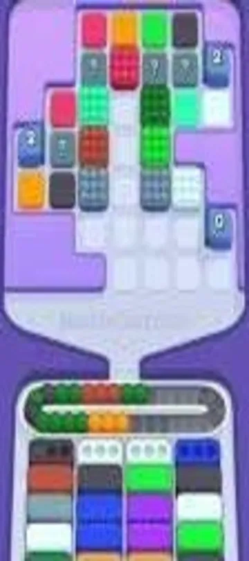 Marble Sort level 296 mid-solve board