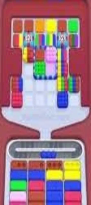 Marble Sort level 298 mid-solve board