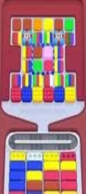 Marble Sort level 298 opening board — Twin Crates Blockade