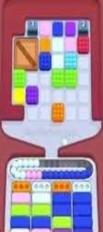Marble Sort level 306 mid-solve board Marble Sort level 306 mid-solve board