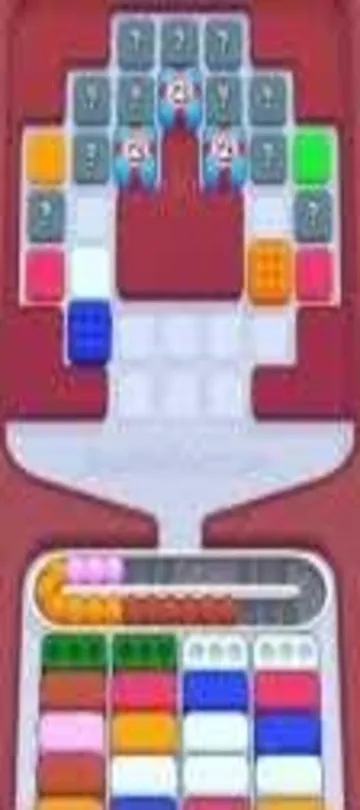 Marble Sort level 308 mid-solve board