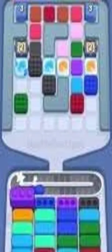 Marble Sort level 309 mid-solve board Marble Sort level 309 mid-solve board
