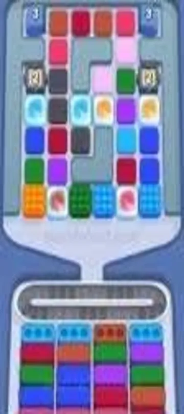 Marble Sort level 309 opening board — Arrow Box & Lock Trap Marble Sort level 309 opening board — Arrow Box & Lock Trap