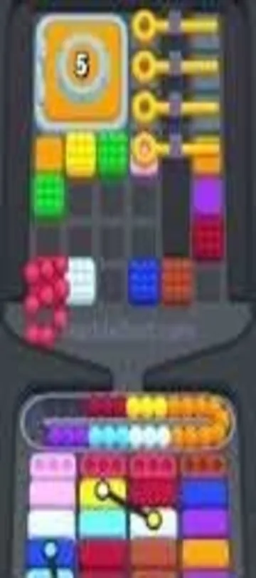 Marble Sort level 310 mid-solve board