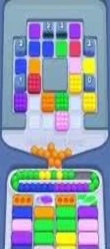 Marble Sort level 311 mid-solve board