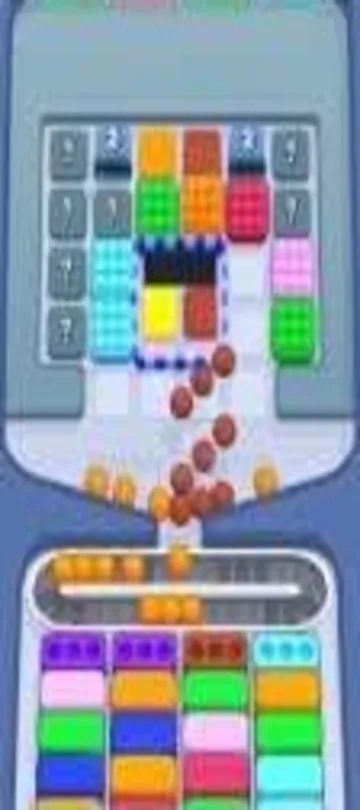 Marble Sort level 312 mid-solve board