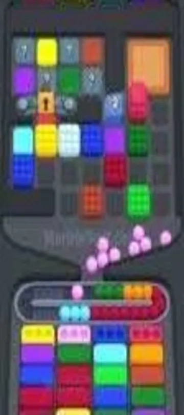 Marble Sort level 314 mid-solve board Marble Sort level 314 mid-solve board