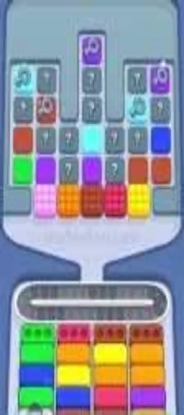Marble Sort level 315 opening board — Front Row Trap and Triple Tunnels