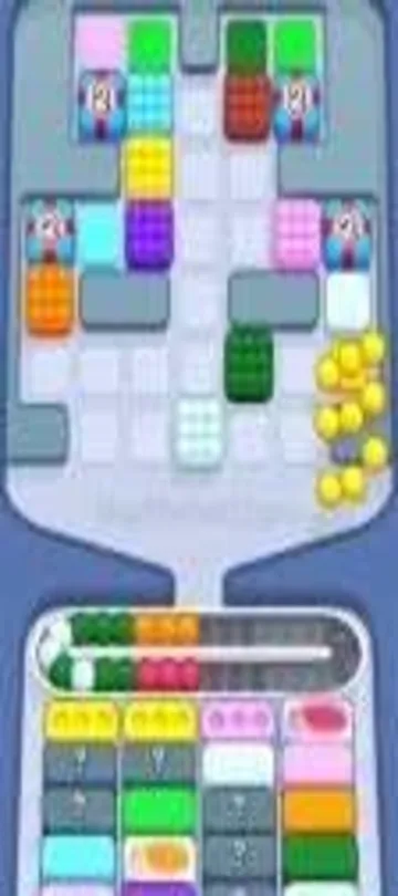 Marble Sort level 318 mid-solve board