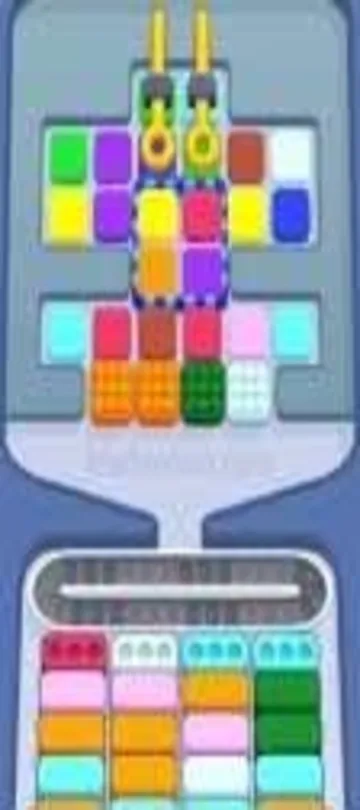 Marble Sort level 319 opening board — 16-Clear Center Panel Trap