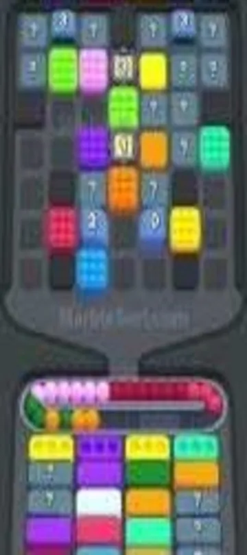 Marble Sort level 320 mid-solve board