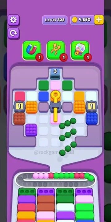 Marble Sort level 328 mid-solve board