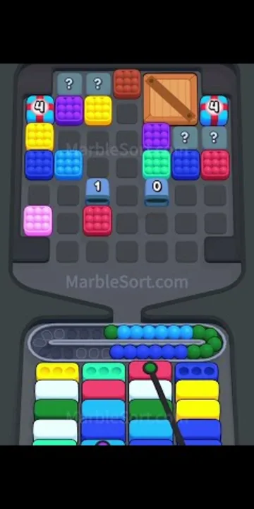 Marble Sort level 330 mid-solve board Marble Sort level 330 mid-solve board