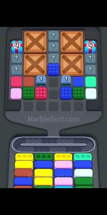 Marble Sort level 330 opening board — The Crate-Shuttered Tray Marble Sort level 330 opening board — The Crate-Shuttered Tray