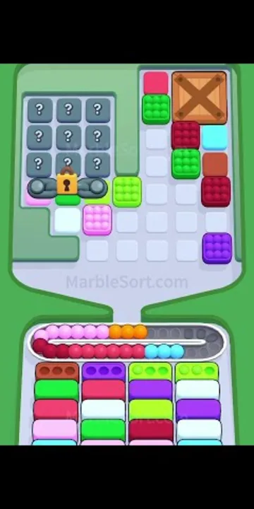 Marble Sort level 331 mid-solve board