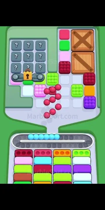 Marble Sort level 331 opening board — The Locked Mystery Block