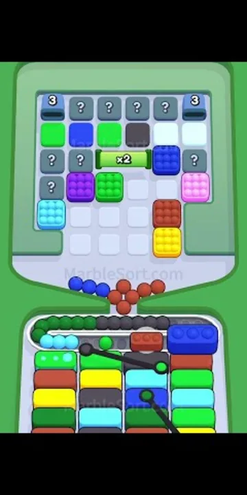 Marble Sort level 332 opening board — The Mystery-Ringed Tray Marble Sort level 332 opening board — The Mystery-Ringed Tray