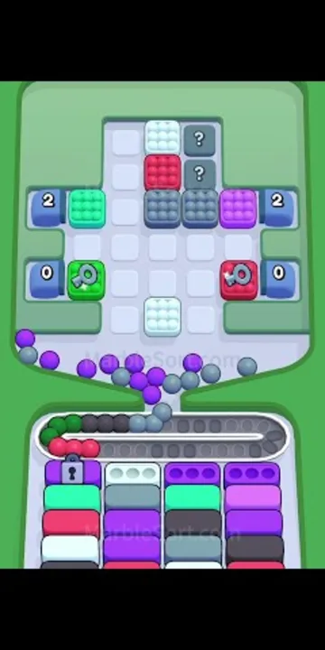 Marble Sort level 333 mid-solve board