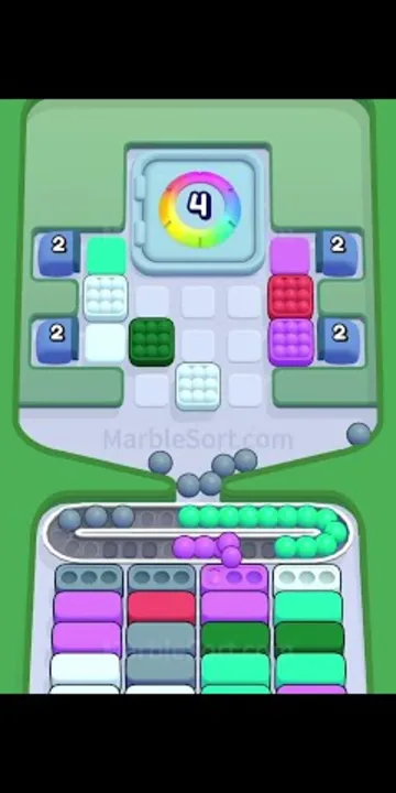Marble Sort level 333 opening board — The Locked-Column Grid