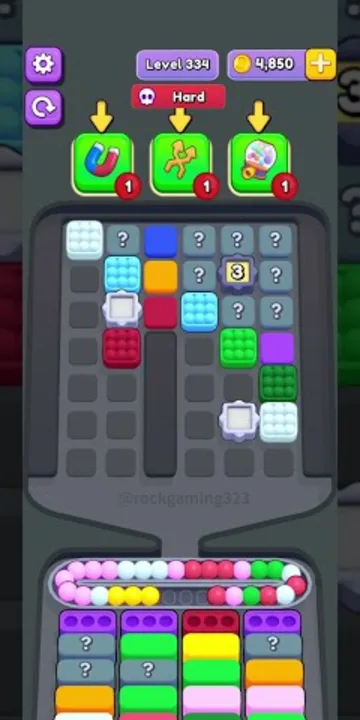 Marble Sort level 334 mid-solve board Marble Sort level 334 mid-solve board