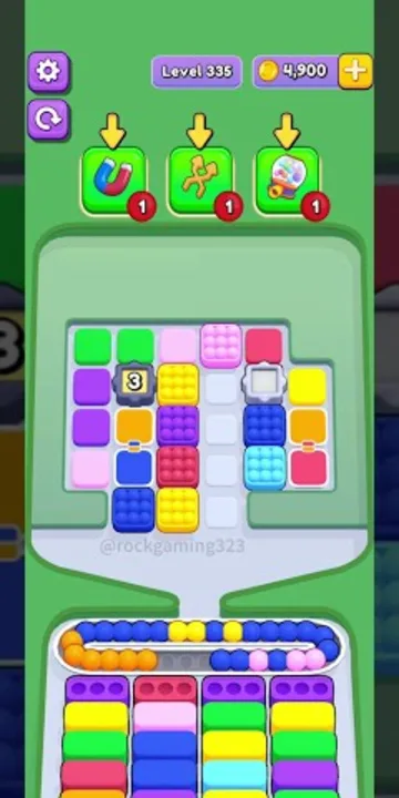 Marble Sort level 335 opening board — The Locked Right Side