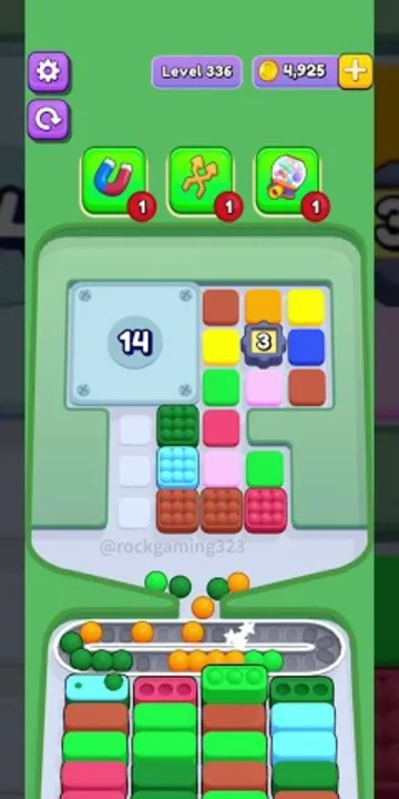 Marble Sort level 336 opening board