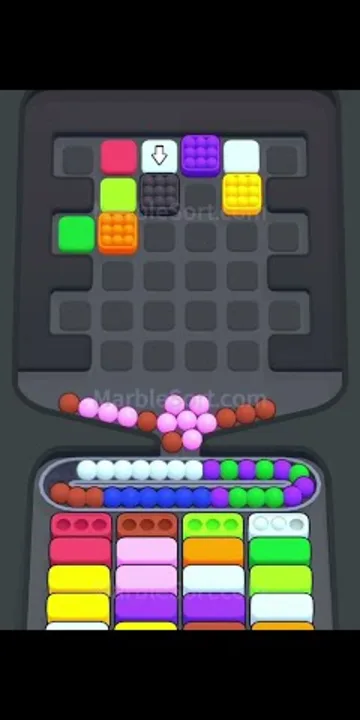 Marble Sort level 337 mid-solve board