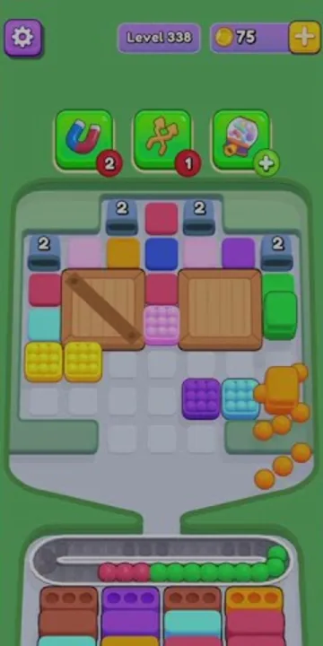 Marble Sort level 338 opening board — The Locked Grid