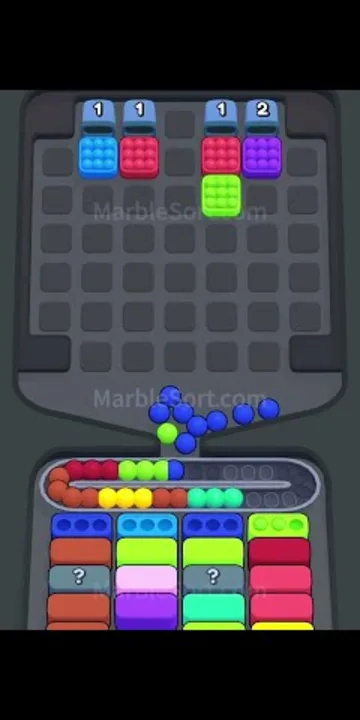 Marble Sort level 340 final board