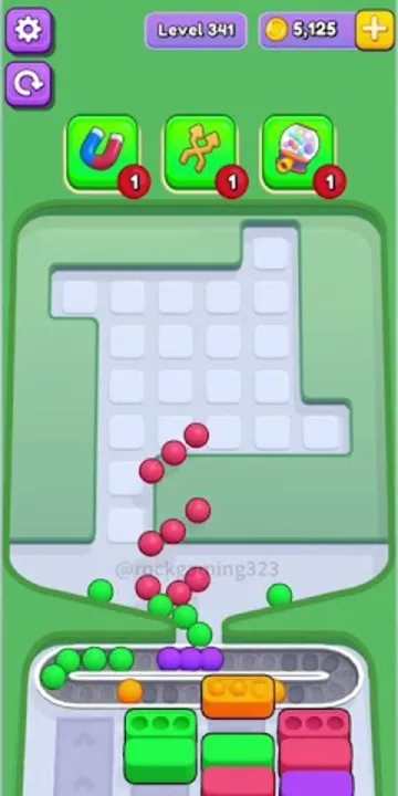 Marble Sort level 341 final board