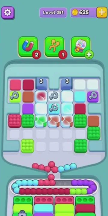 Marble Sort level 351 opening board