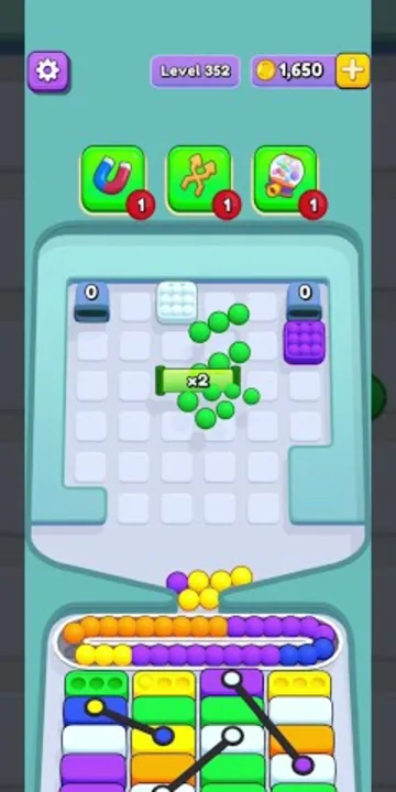 Marble Sort level 352 final board