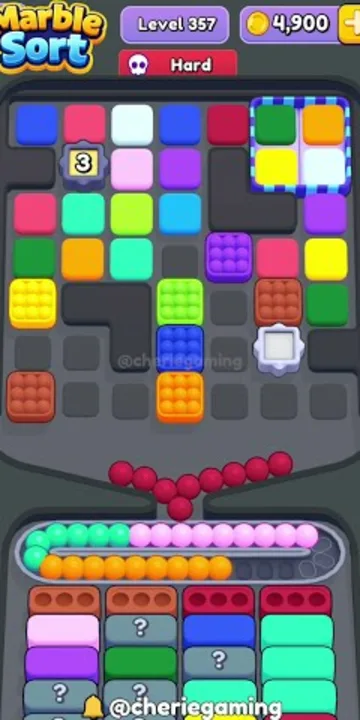 Marble Sort level 357 opening board