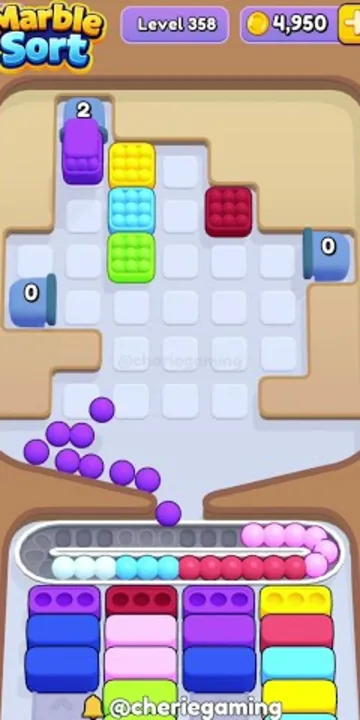 Marble Sort level 358 final board
