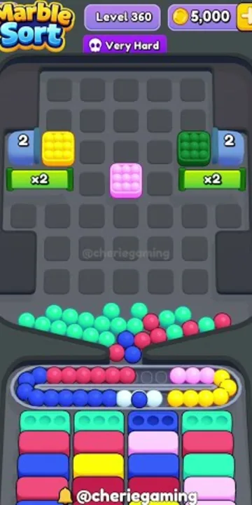 Marble Sort level 360 final board