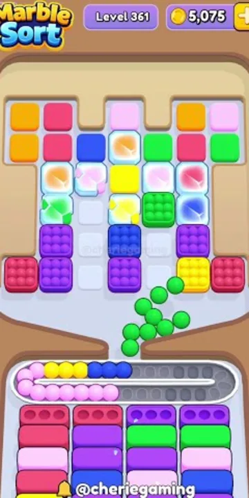Marble Sort level 361 opening board — The Two-Color Opening