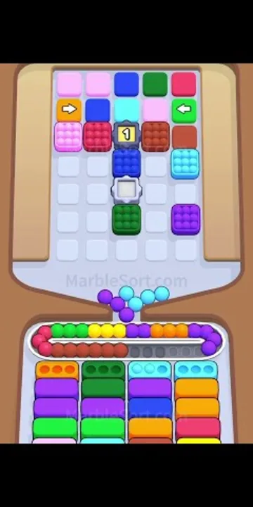 Marble Sort level 362 mid-solve board