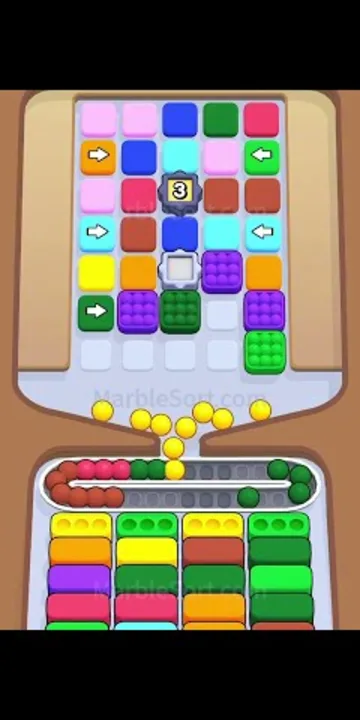 Marble Sort level 362 opening board — The Numbered Gate Column