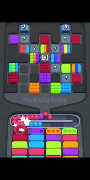 Marble Sort level 367 opening board