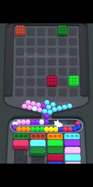 Marble Sort level 374 final board