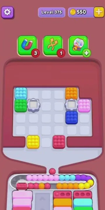 Marble Sort level 375 final board