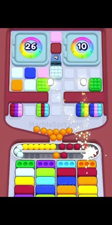 Marble Sort level 376 opening board — The Numbered-Dial Grid