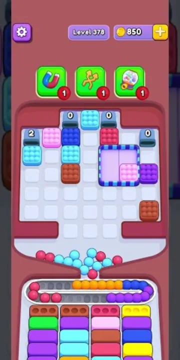Marble Sort level 378 final board
