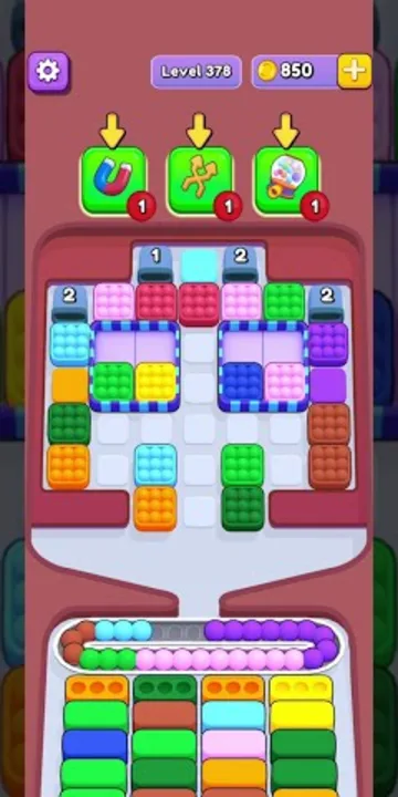 Marble Sort level 378 opening board — The Lock-Capped Grid