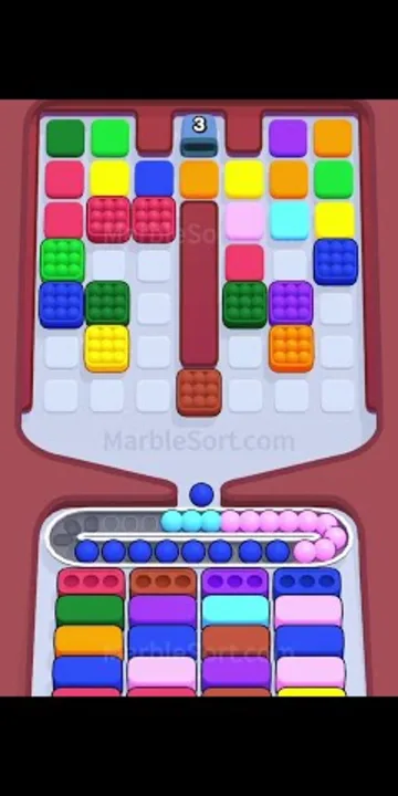 Marble Sort level 379 mid-solve board