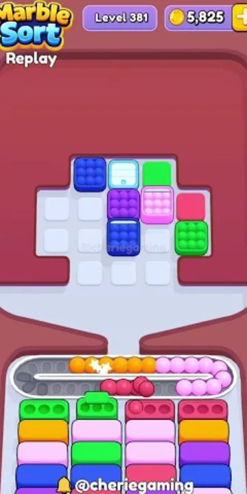 Marble Sort level 381 final board Marble Sort level 381 final board