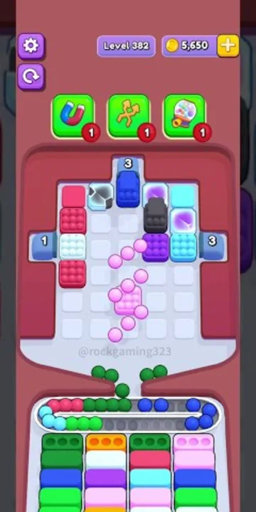 Marble Sort level 382 mid-solve board Marble Sort level 382 mid-solve board