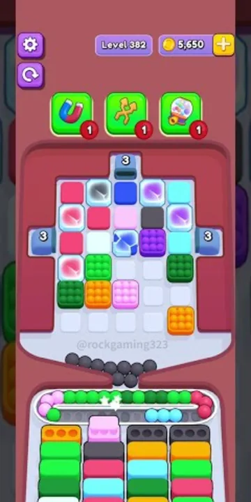 Marble Sort level 382 opening board — The Numbered-Three Grid Marble Sort level 382 opening board — The Numbered-Three Grid