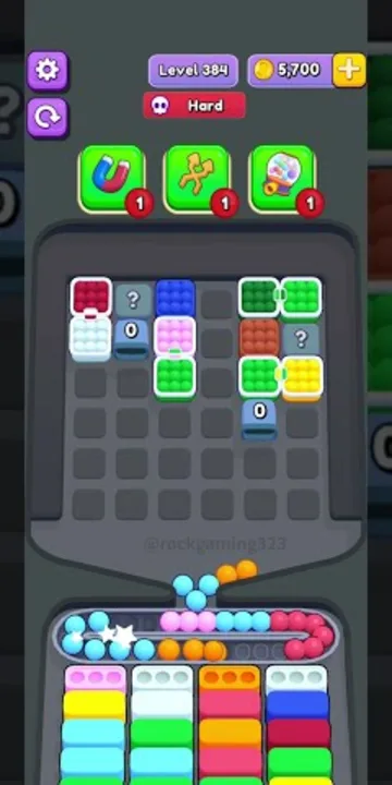 Marble Sort level 384 final board